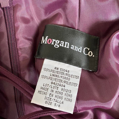 Purple Morgan & Co a-line lace up back evening gown UK 10