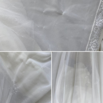 White lace long sleeve 70s wedding dress uk 10