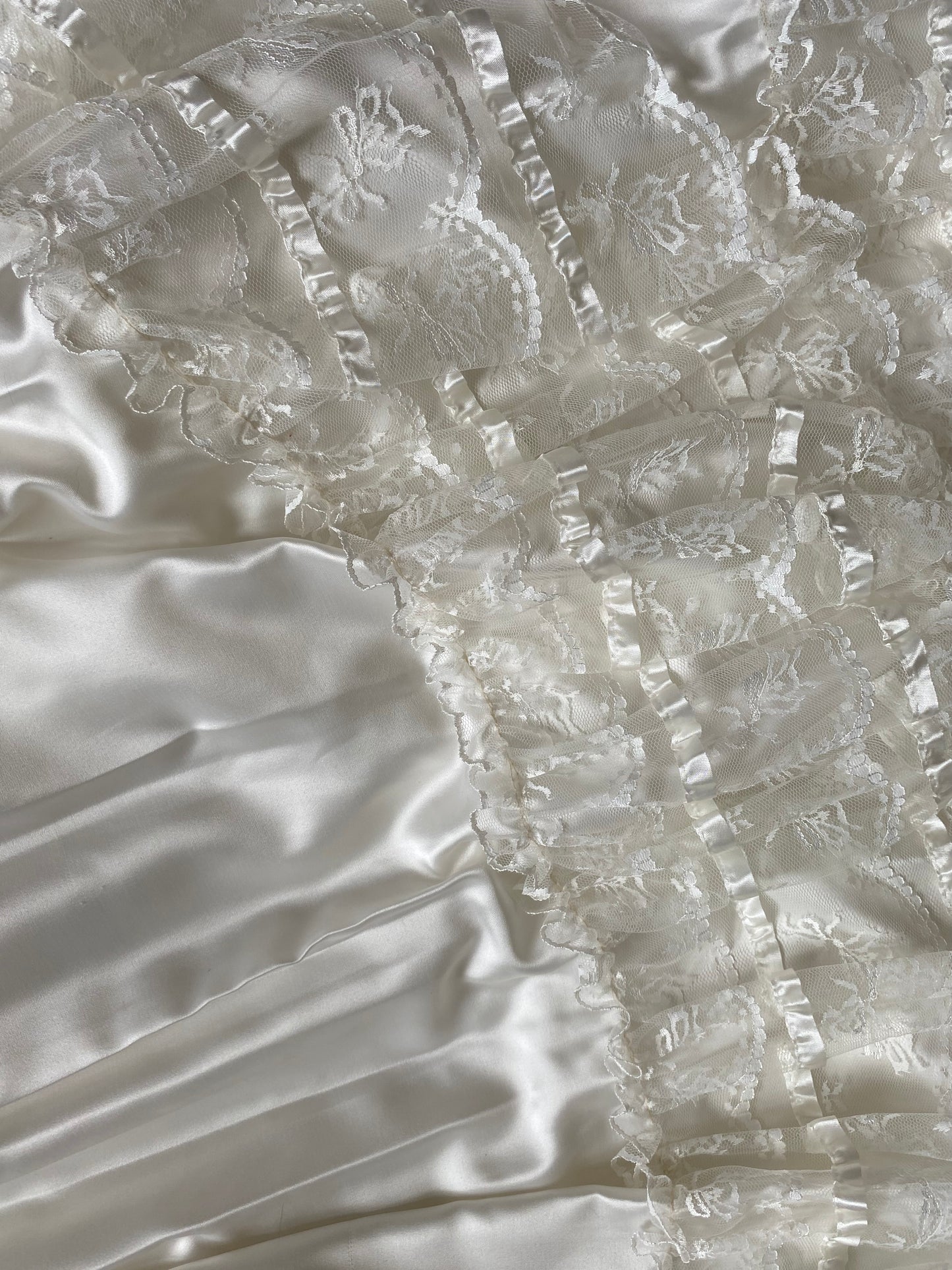 Ivory 80s vintage lace wedding dress uk 8