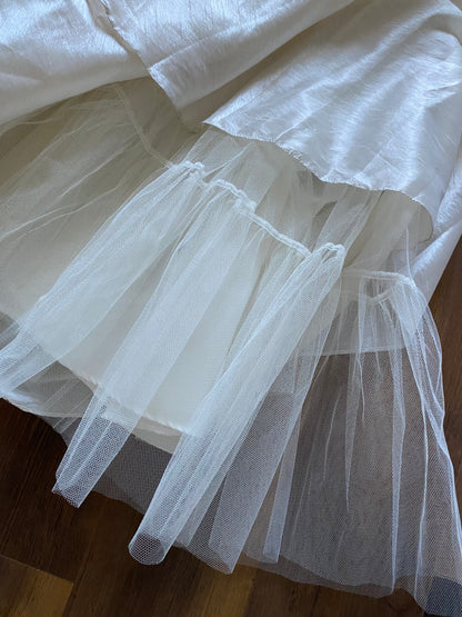 Dante Ronald Joyce off shoulder ivory wedding dress UK 10