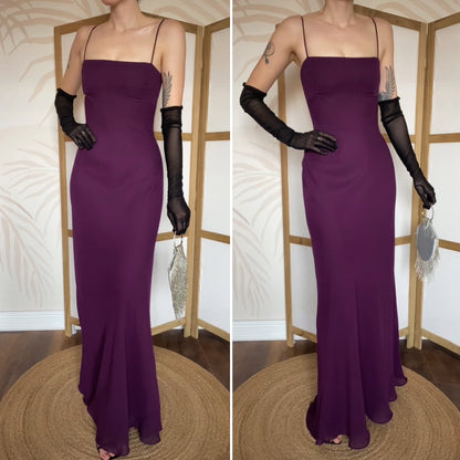 Purple Morgan & Co open back evening dress UK 12