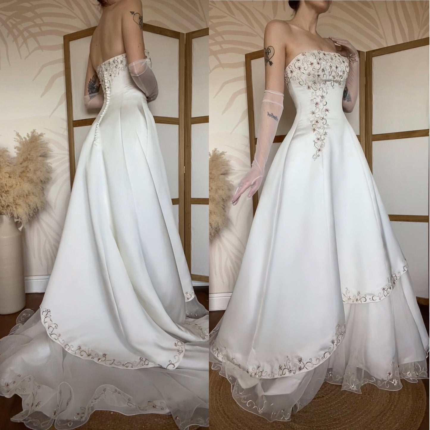 Maggie Sottero strapless a-line wedding dress uk 10