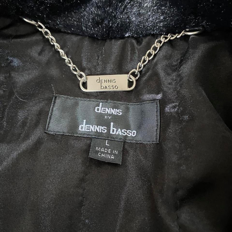 Black faux fur warm coat UK L