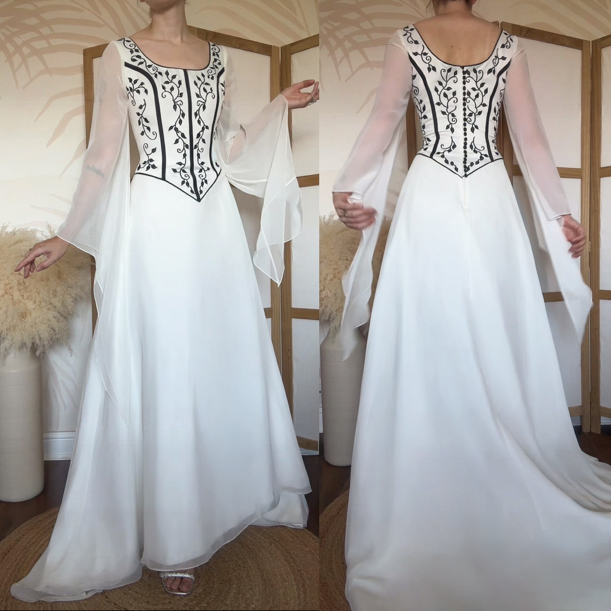 Sincerity ivory long sleeve wedding dress uk 12