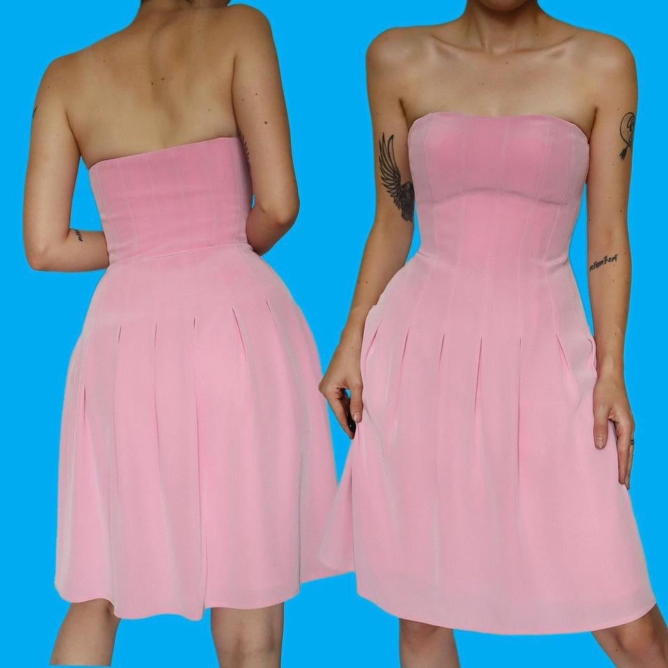 Baby pink 2 piece dress & blazer suit set UK 12