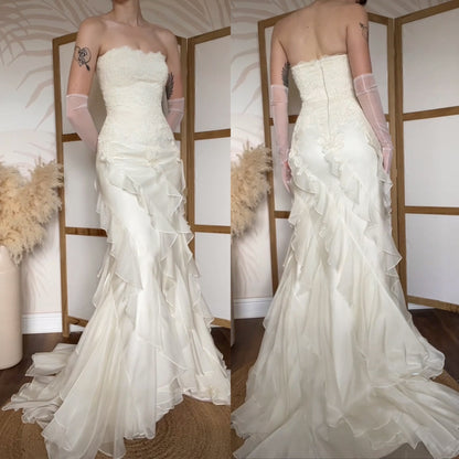 Augusta Jones ivory lace wedding dress uk 8