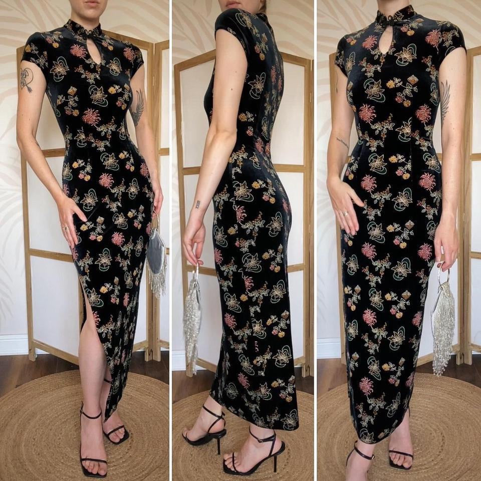 Charlotte Halton velvet stretch dress uk 14