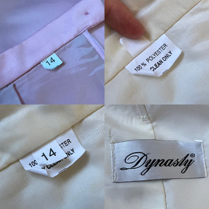 Dynasty pink & white 3-piece prom set uk 12-14