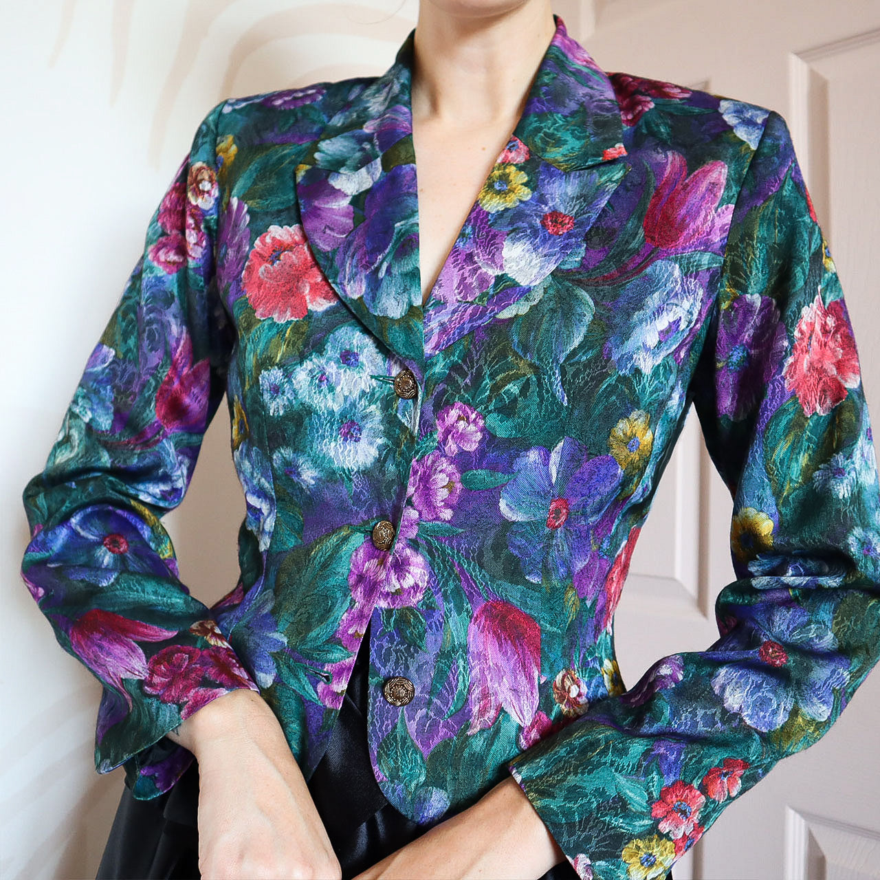 Monsoon Twilight Dark Floral Jacket UK 10