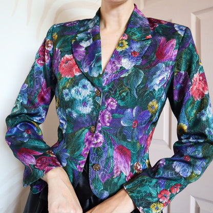 Monsoon Twilight Dark Floral Jacket UK 10
