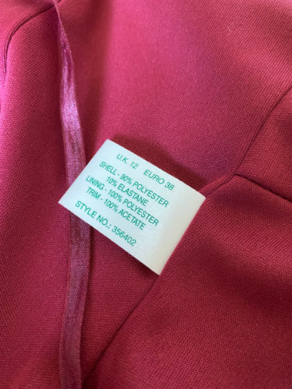 Kaliko red velvet stretch evening gown UK 12