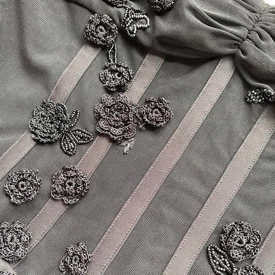 Black Dusk stretch sheer waist evening dress UK 14 & UK 16