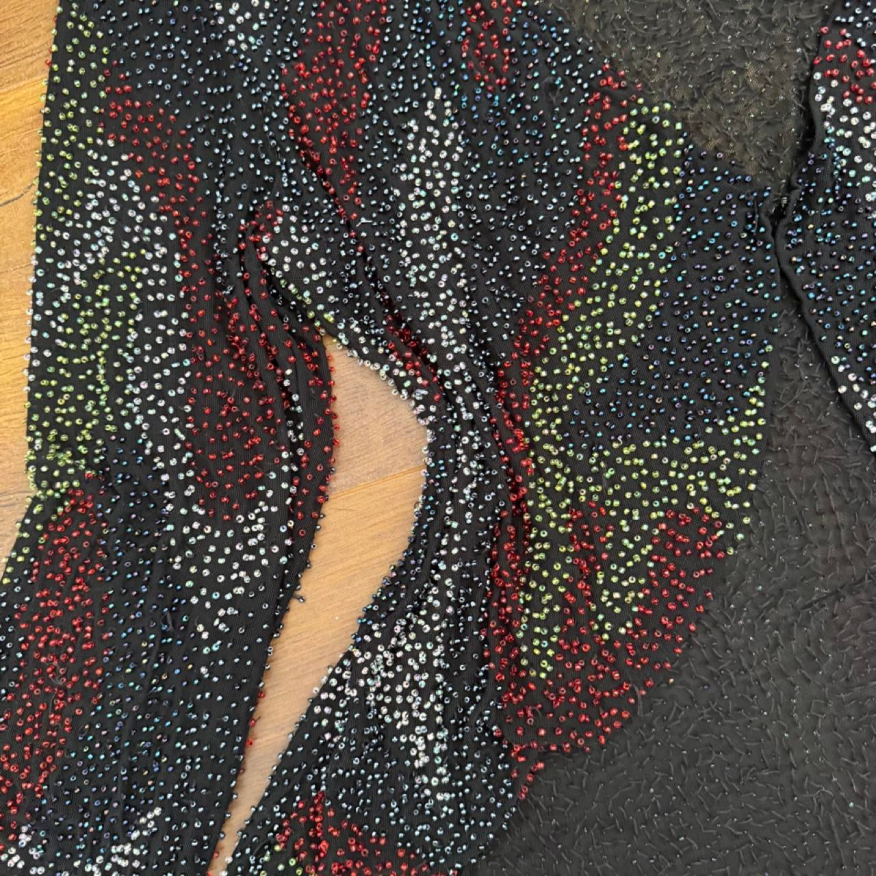 Beaded colourful sheer jacket uk 8
