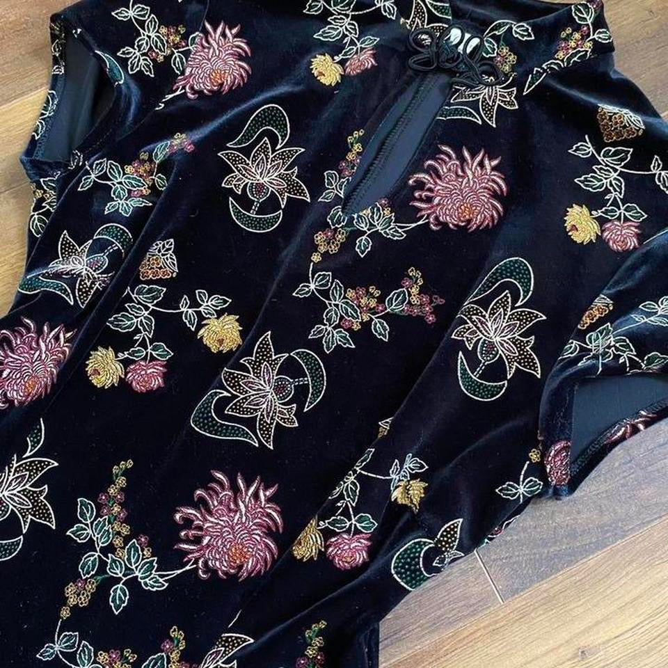 Charlotte Halton velvet stretch dress uk 14