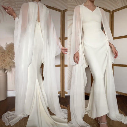 Ivory pronovias wedding dress & chiffon wings uk 12