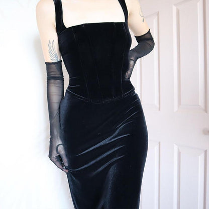 Black Debut velvet stretch 2 piece set UK 12