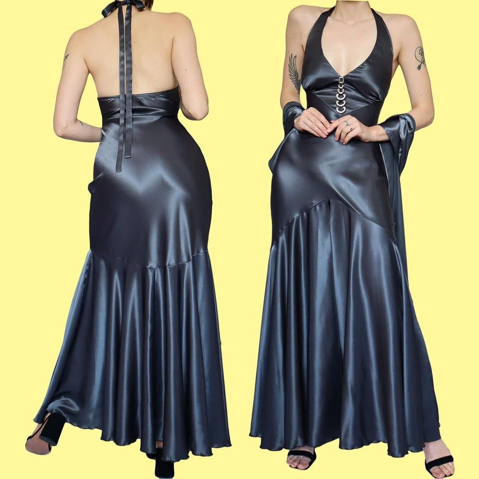 Joseph Ribkoff silver evening dress UK 12