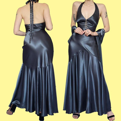 Joseph Ribkoff silver evening dress UK 12