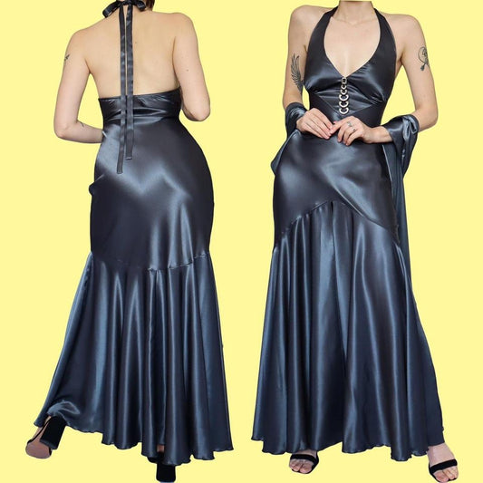 Joseph Ribkoff silver evening dress UK 12