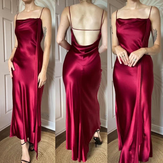 Principles red satin slip dress uk 10