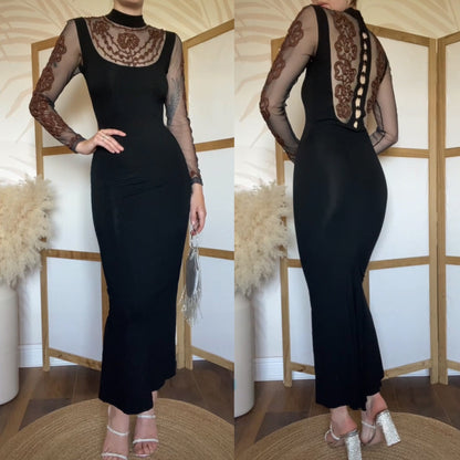 Black stretchy bodycon evening dress uk 6-8