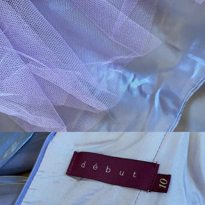 Lilac Debut silky a-line evening dress UK 10