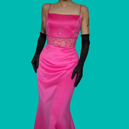 Fuchsia pink fishtail evening dress UK 10-12, UK 12-14 & UK 16 available