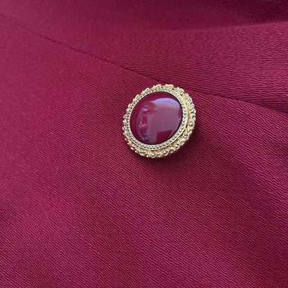 Red 2 piece 80s trouser suit UK 12