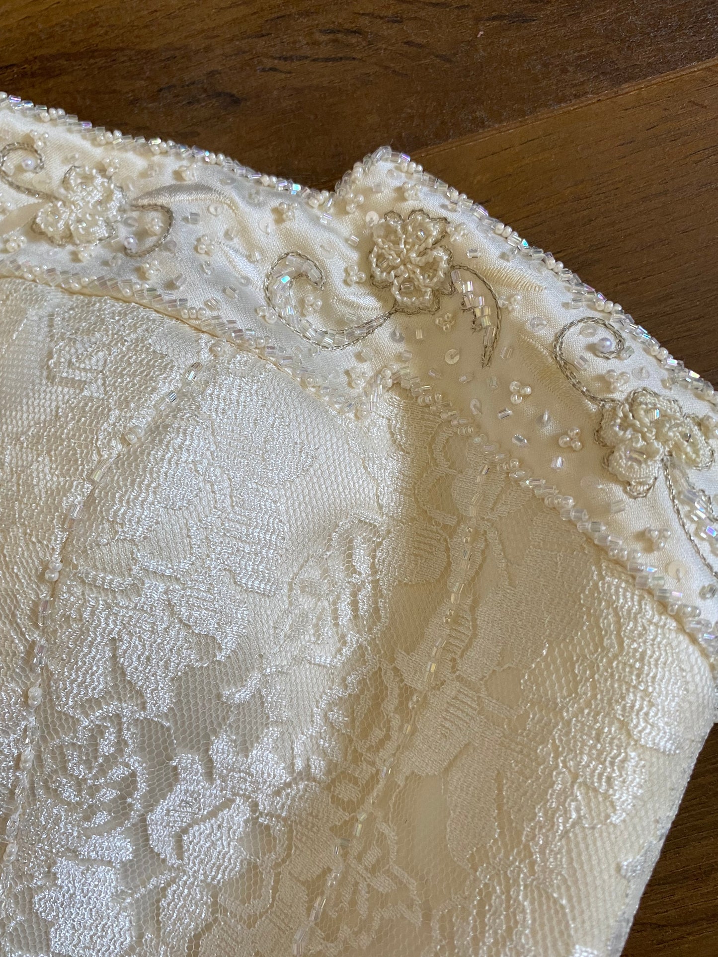 Ivory lace 2-piece corset & skirt wedding set uk 10