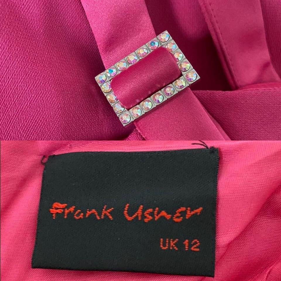 Pink Frank Usher panelled evening dress UK 12