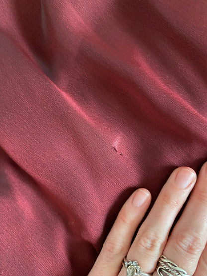 Burgundy chiffon Betsy & Adam prom dress uk 10-12