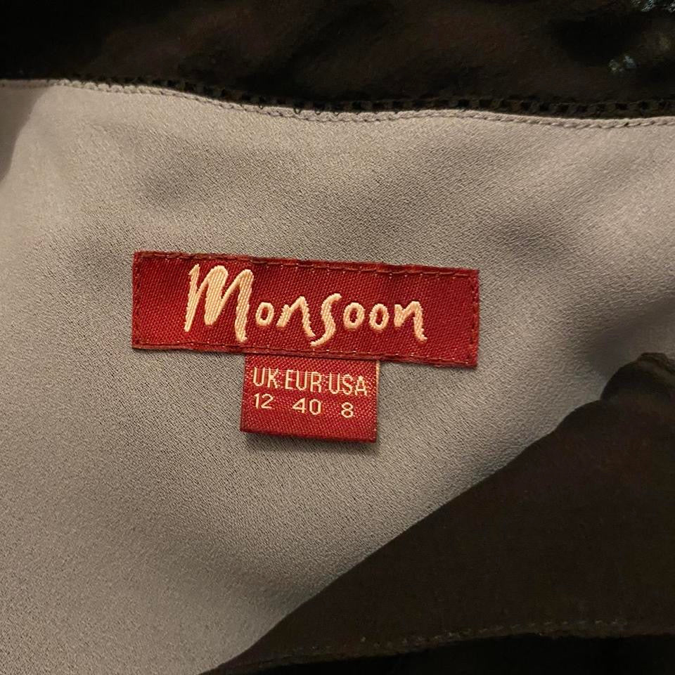 Silk blend black evening dress UK 12