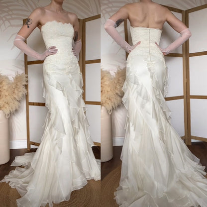 Augusta Jones ivory lace wedding dress uk 8