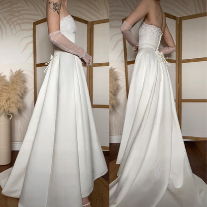 Sincerity Bridal ivory a-line wedding dress uk 6-8