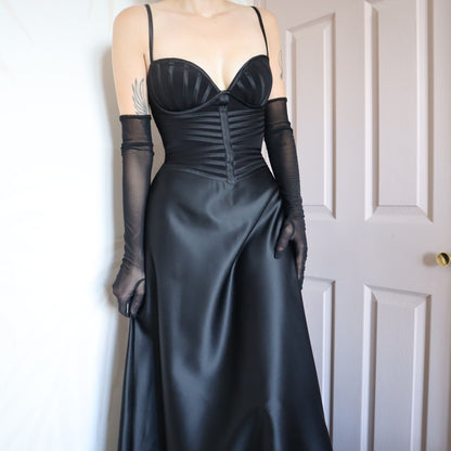 Designer Tadashi black evening dress UK 10