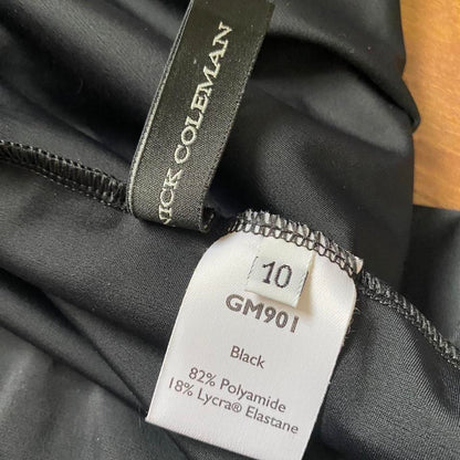 Nick Coleman black stretch open back dress uk 10