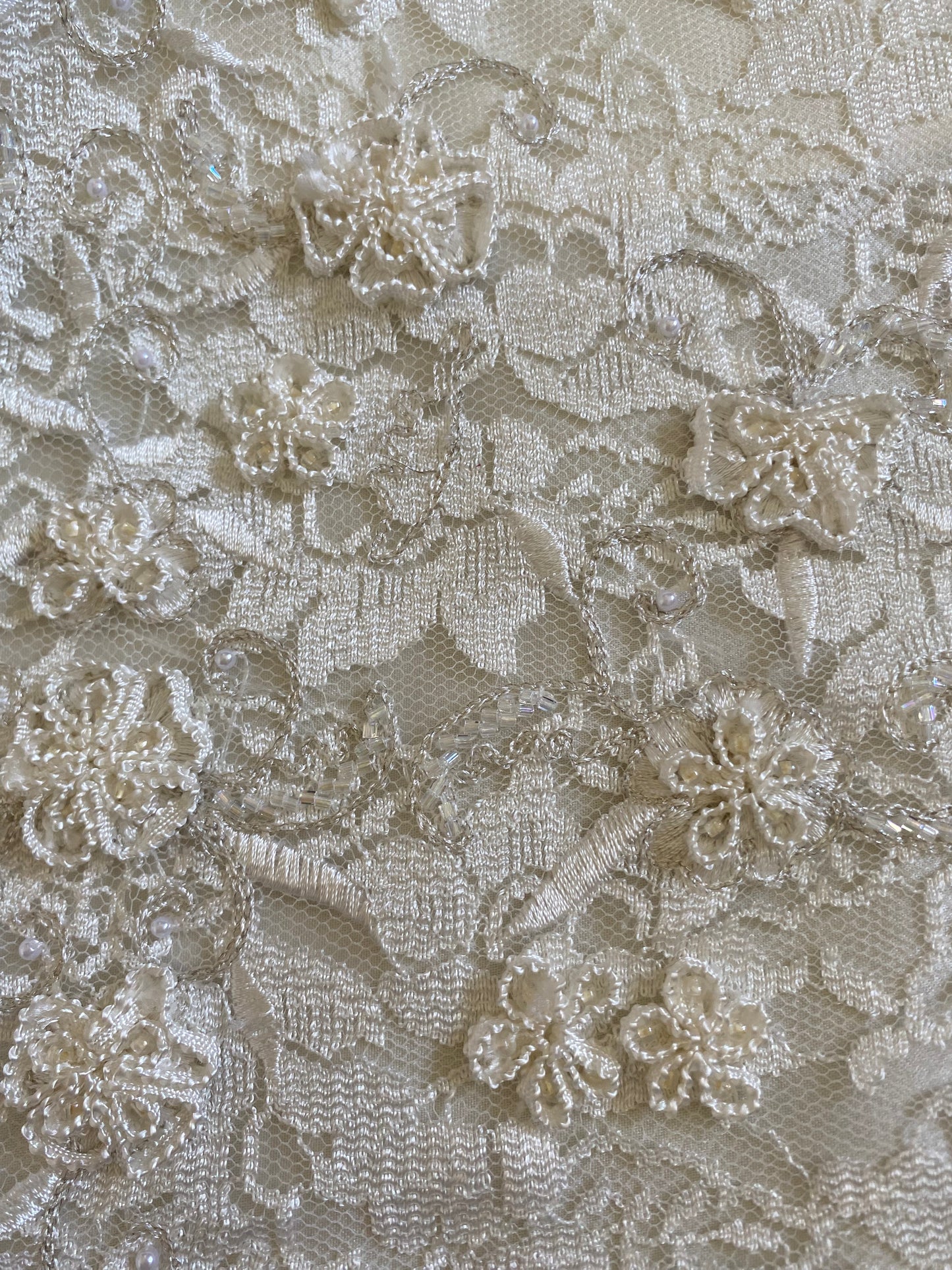 Ivory lace 2-piece corset & skirt wedding set uk 10