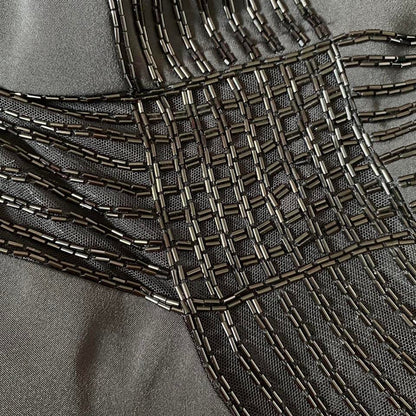 Vintage Frank Usher beaded evening dress UK 10