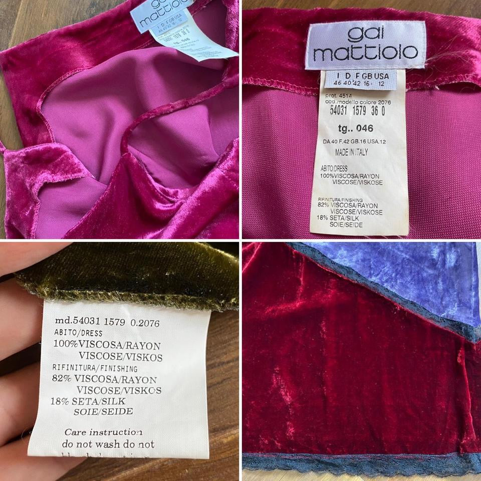 Velvet silk blend panelled evening dress uk 12