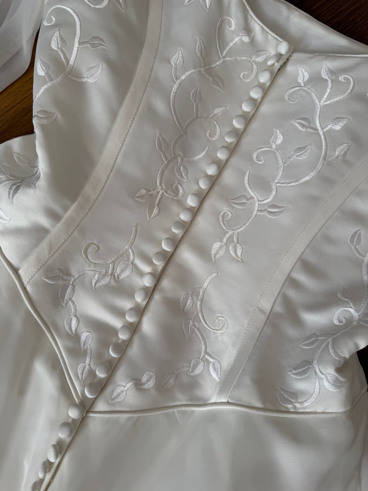 Sincerity ivory long sleeve wedding dress uk 14