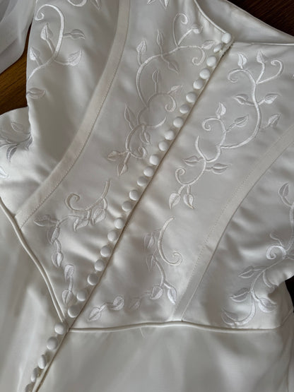 Sincerity ivory long sleeve wedding dress uk 14