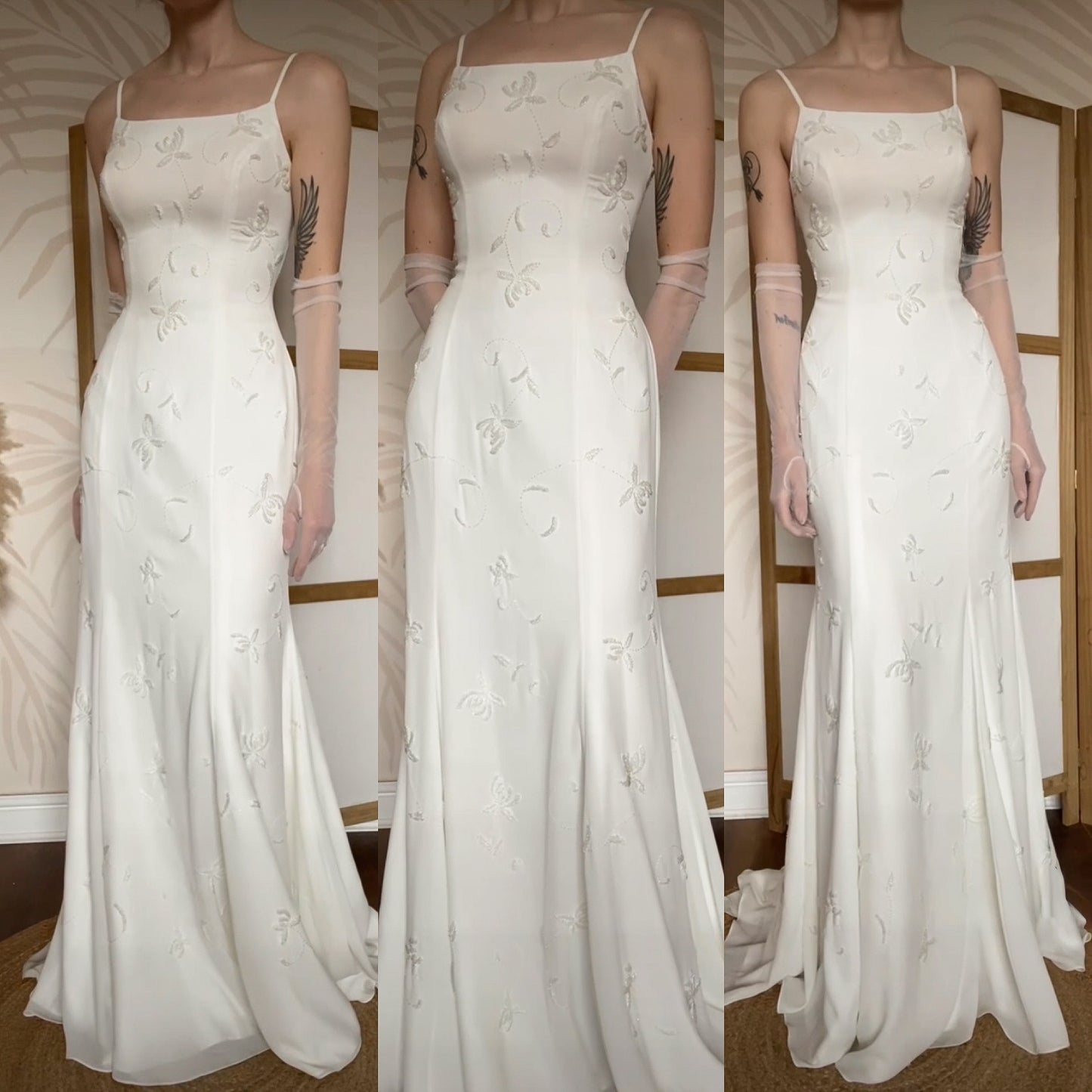 Berkertex ivory beaded wedding dress uk 10