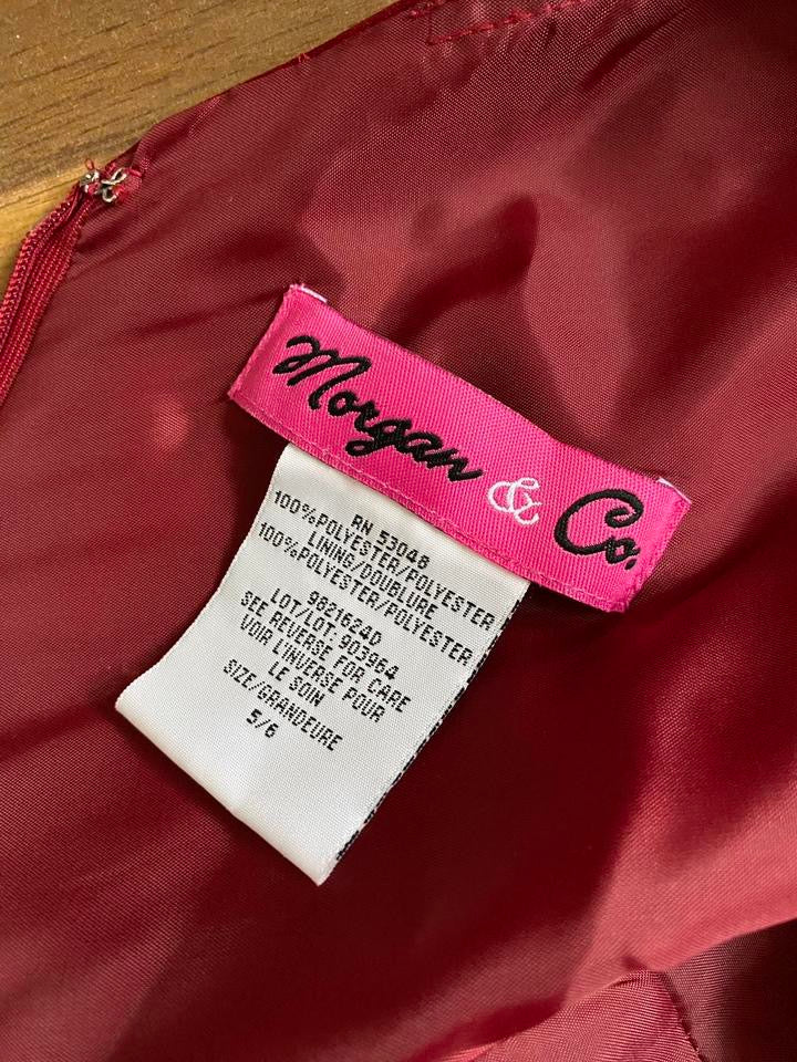 Morgan & Co red satin evening dress UK 10