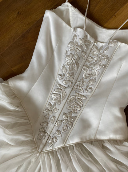Veromia ivory a-line dreamy wedding dress uk 10-12
