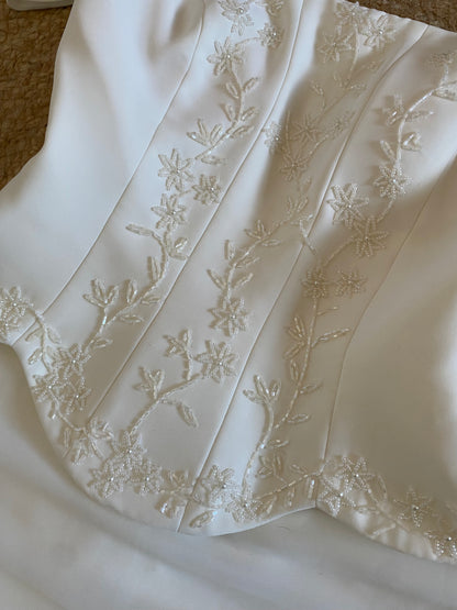 Stevies Gowns ivory off shoulder wedding dress uk 8