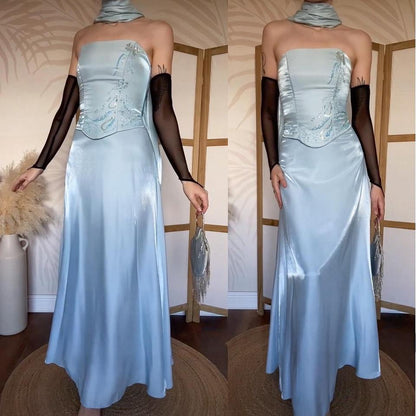 Ice blue Dynasty 3-piece prom set uk 8