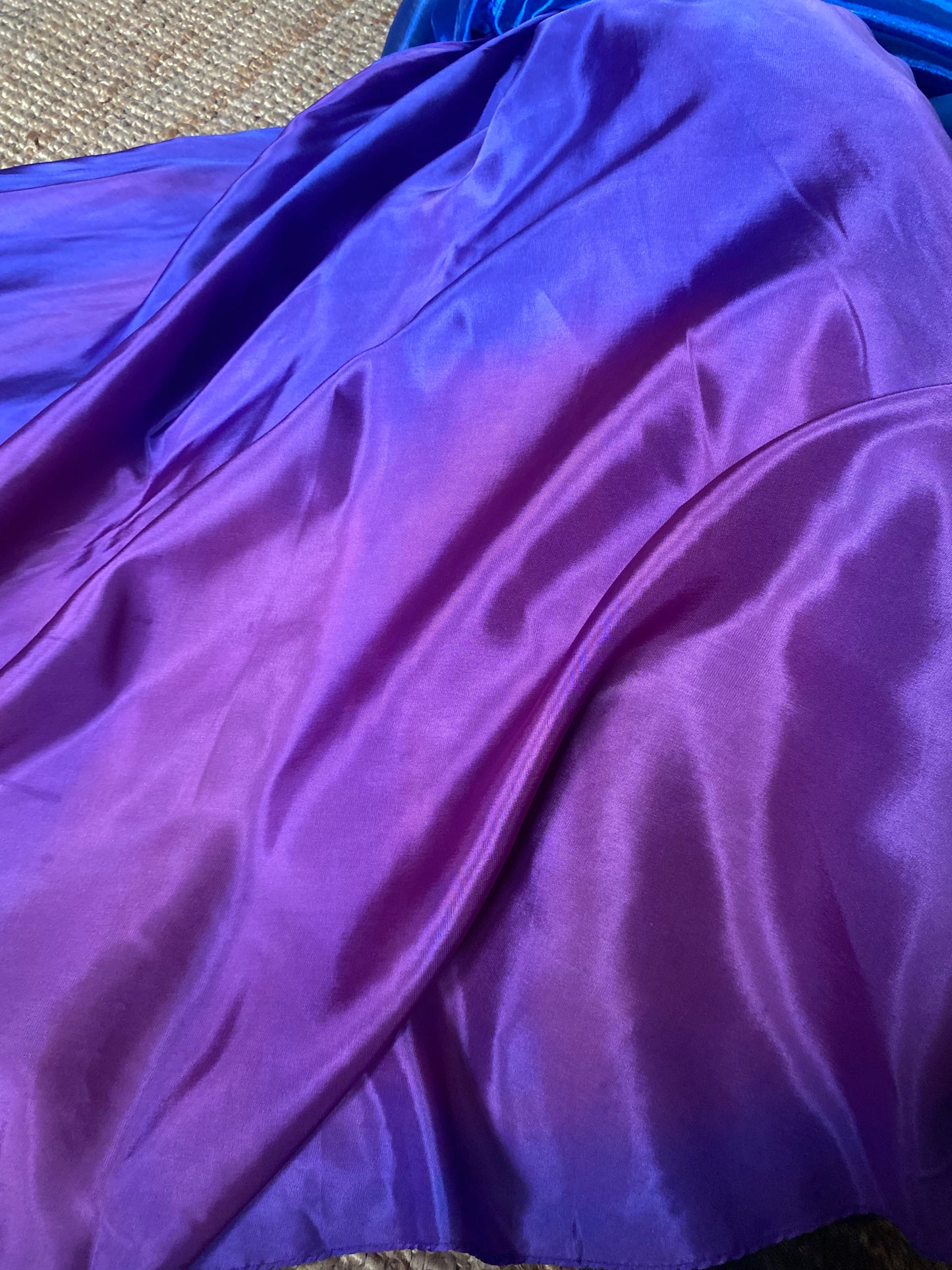 YVE London blue a-line prom dress & shawl UK 12-14