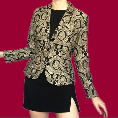 Monsoon Twilight black & gold blazer UK 10