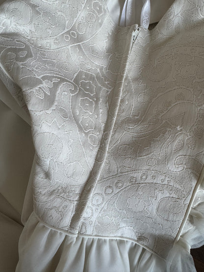 Ivory fit & flare wedding dress uk 12-14
