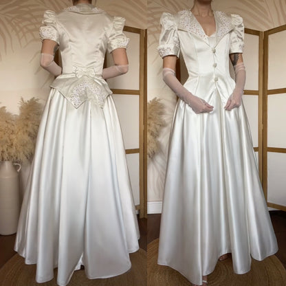Jean Elizabeth 2-piece wedding dress & jacket set uk 8